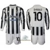 Officiële Voetbalshirt + Korte Broek Juventus Dybala 10 Thuis 2021-22 Lange Mouw - Kids